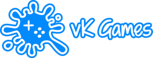 vK Games logo and name blue