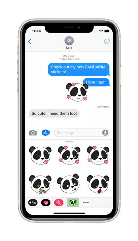 Pandainia Sticker App on iPhone 1